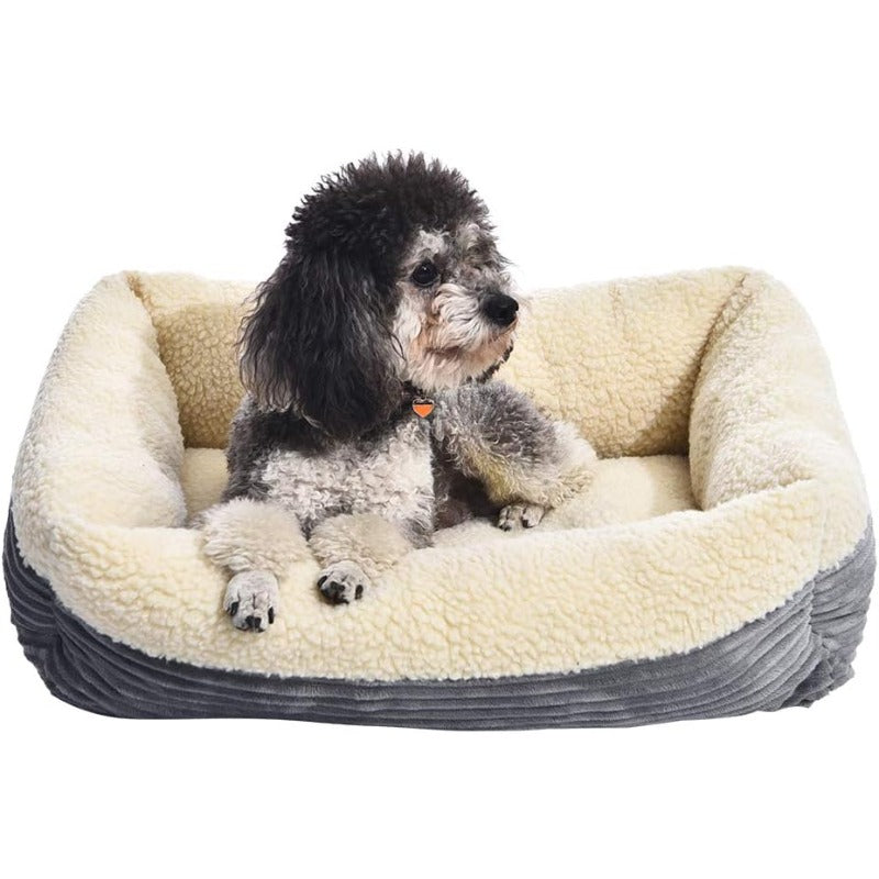 Amazonベーシック　２４インチ　犬猫用自己加熱ペットベッド　長方形　グレー　長さ２４インチ　ｘ　幅２０インチ　ｘ　高さ７インチ