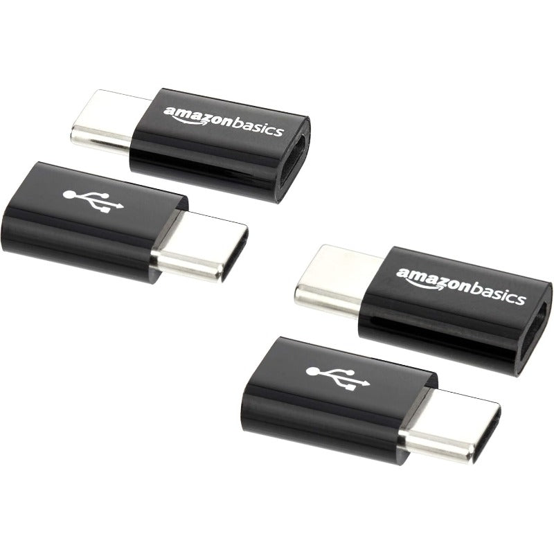 （テスト）Amazonベーシック　アダプター　マイクロＵＳＢ　（メス）　～ＵＳＢ－Ｃ　（オス）　ブラック　４個パック